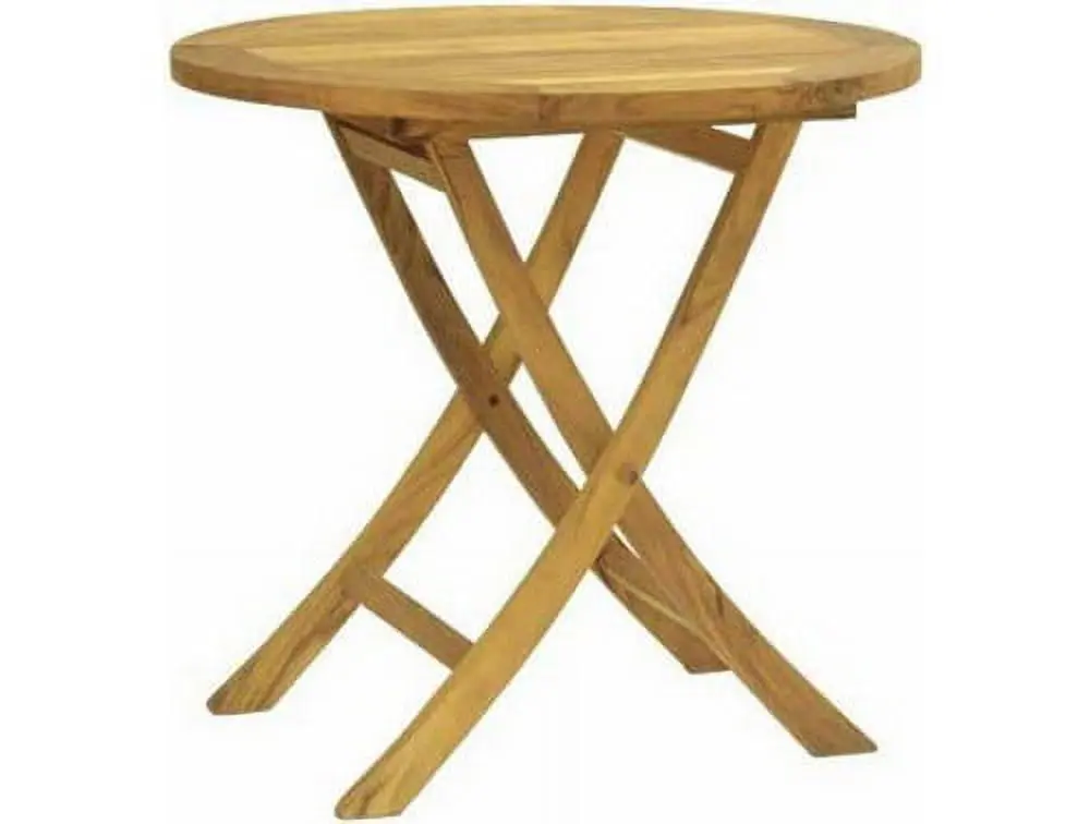 WholesaleTeak Outdoor Patio Grade- Teak Wood 19 Round Side Table End Stool Wholesale Teak