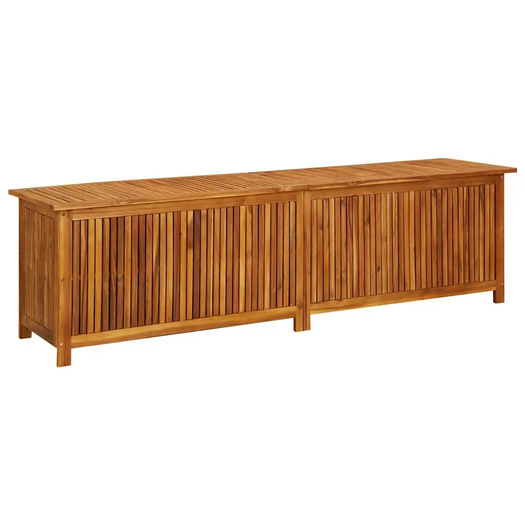 Solid Acacia Wood Patio Storage Box 78.7x19.7x22.8 Inches Outdoor Deck Box