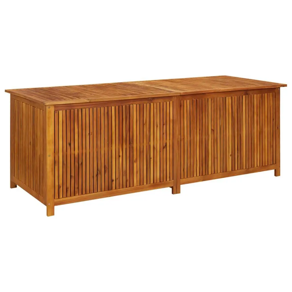 Solid Acacia Wood Patio Storage Box 78.7x31.5x29.5 Inches
