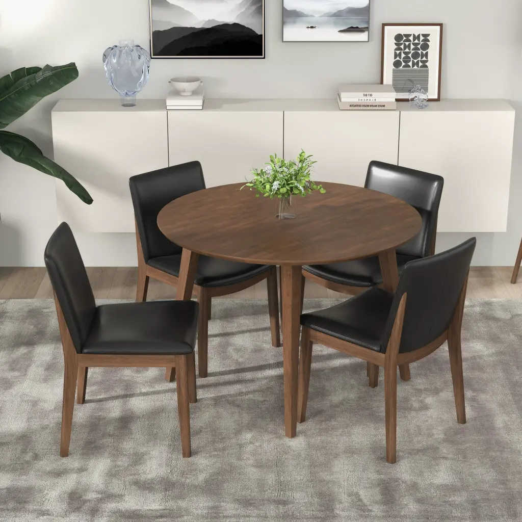 Paloma Dining Table Walnut Walnut Brown Seats 4 Brown Dining Room Oval ashcroft furniture