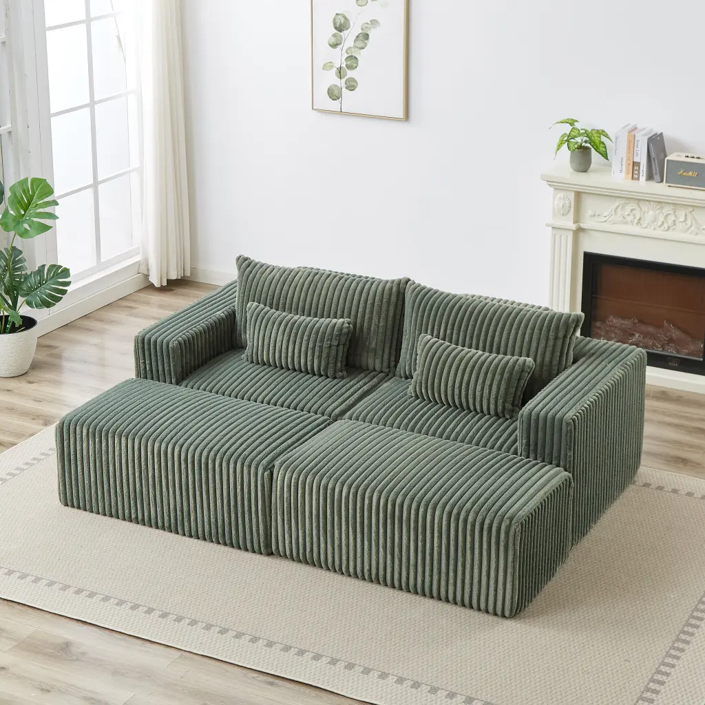 87 Inch Oversized Sectional Lounge Chaise Cloud Plush No Assembly welike furniture