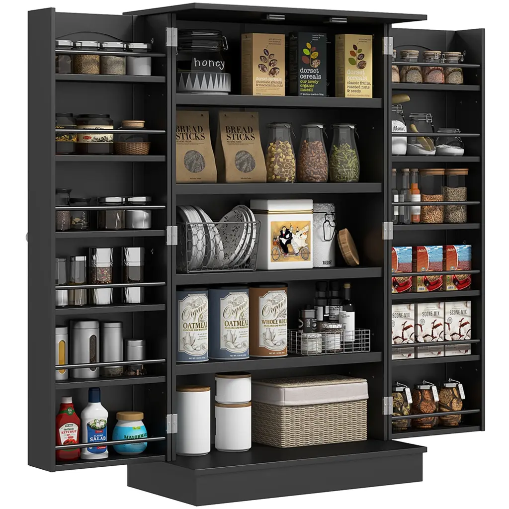 Homcom 41 Inch Freestanding Kitchen Pantry Storage Cabinet aosom business