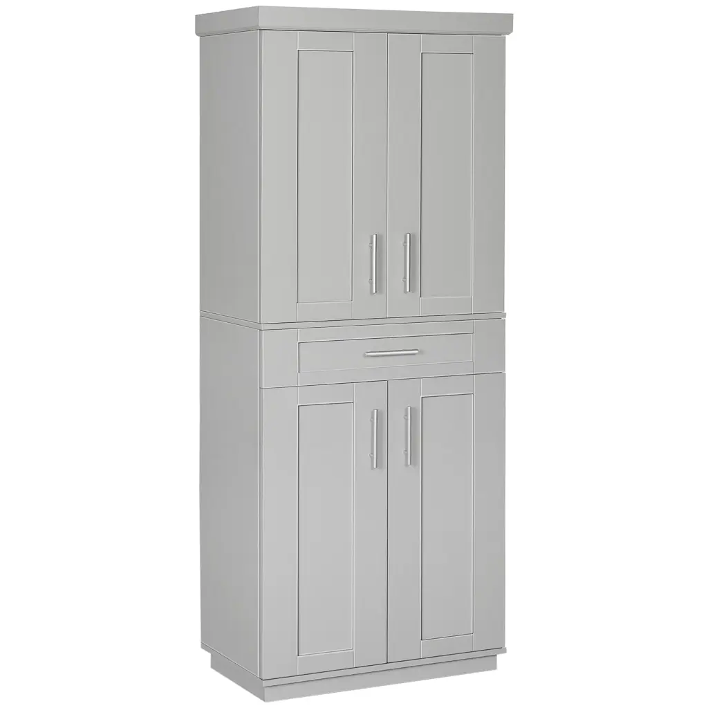 Homcom Modern Kitchen Pantry Freestanding Cabinet Cupboard Doors aosom business