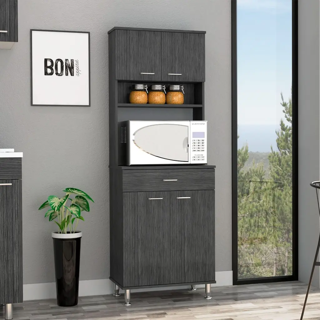 Helis 60 Pantry Double Door Cabinet One Drawer and Four Legs rta mubles colombia
