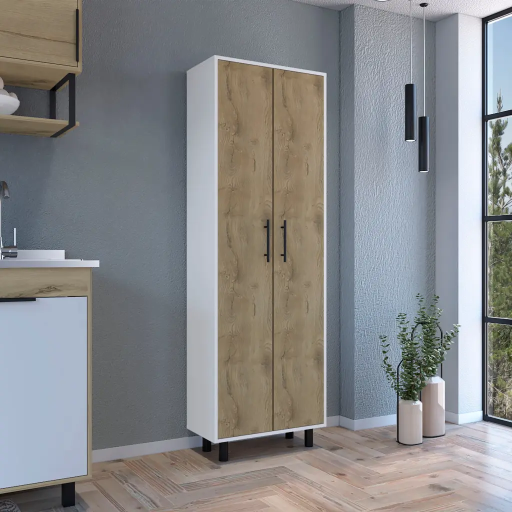Napoles Multistorage Pantry Cabinet Multicolor Modern Kitchen tuhome