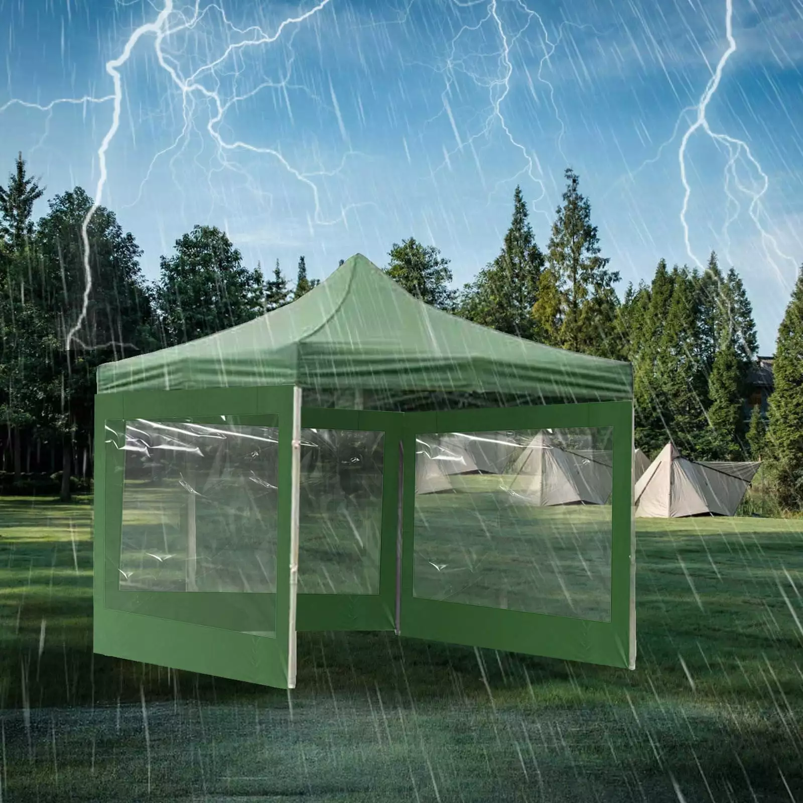 Party Camping Canopy Tent - Waterproof Rainproof Shade Cloth Outdoor Patio and Garden