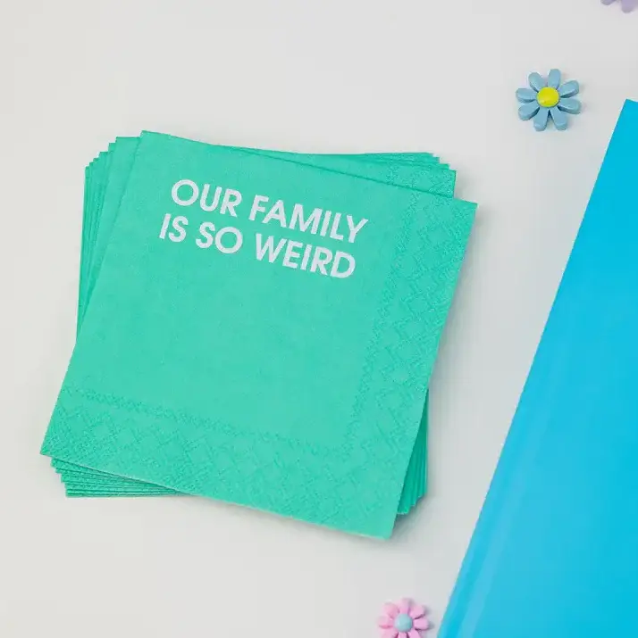 Our Family Is So Weird - Cocktail Napkins Eco-Friendly Compostable