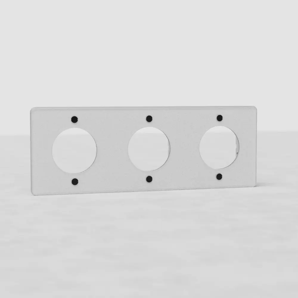 Kew Triple Socket Plate - Distinct | Black Disposable Paper