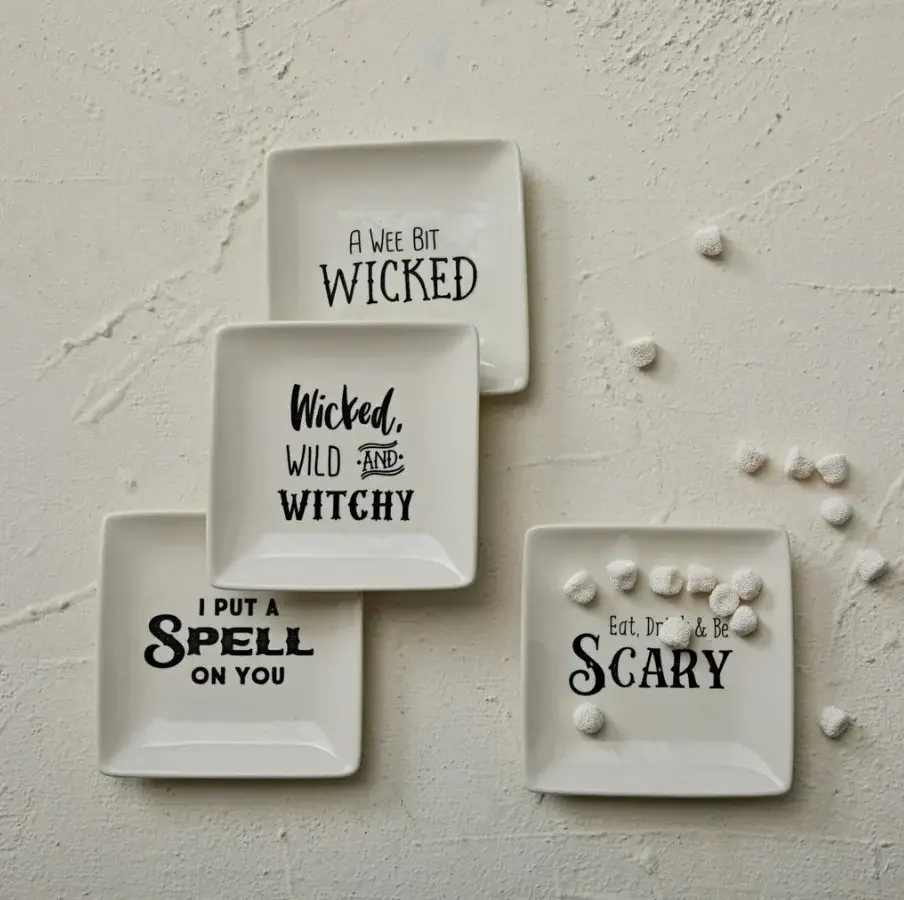 Kids' Themed Square Stoneware Plate
