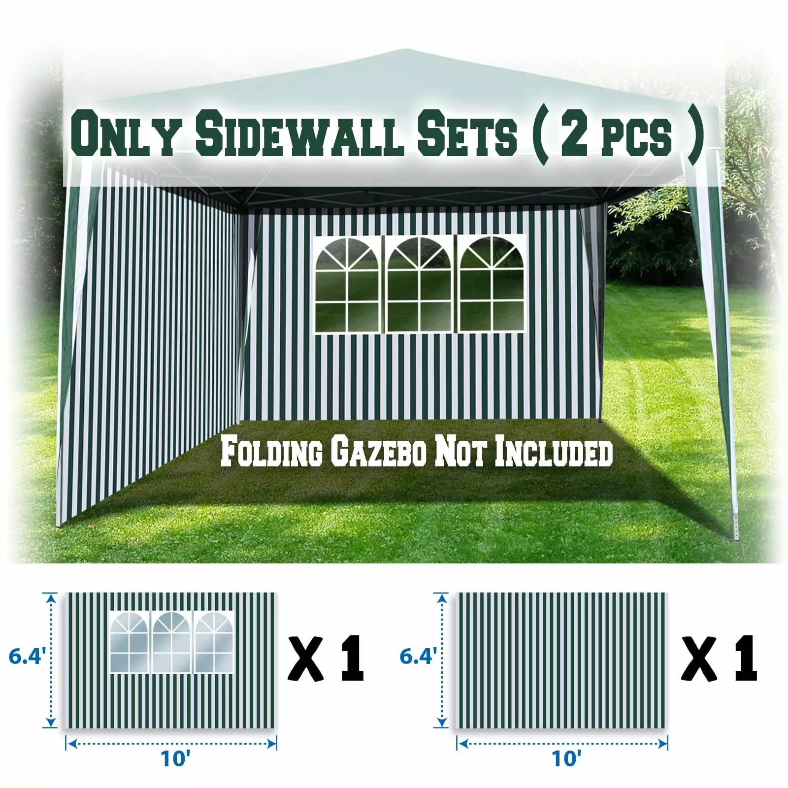 Sunrise 10x6.4 Ft Sidwall Pop Up Wedding Party Tent Outdoor Events