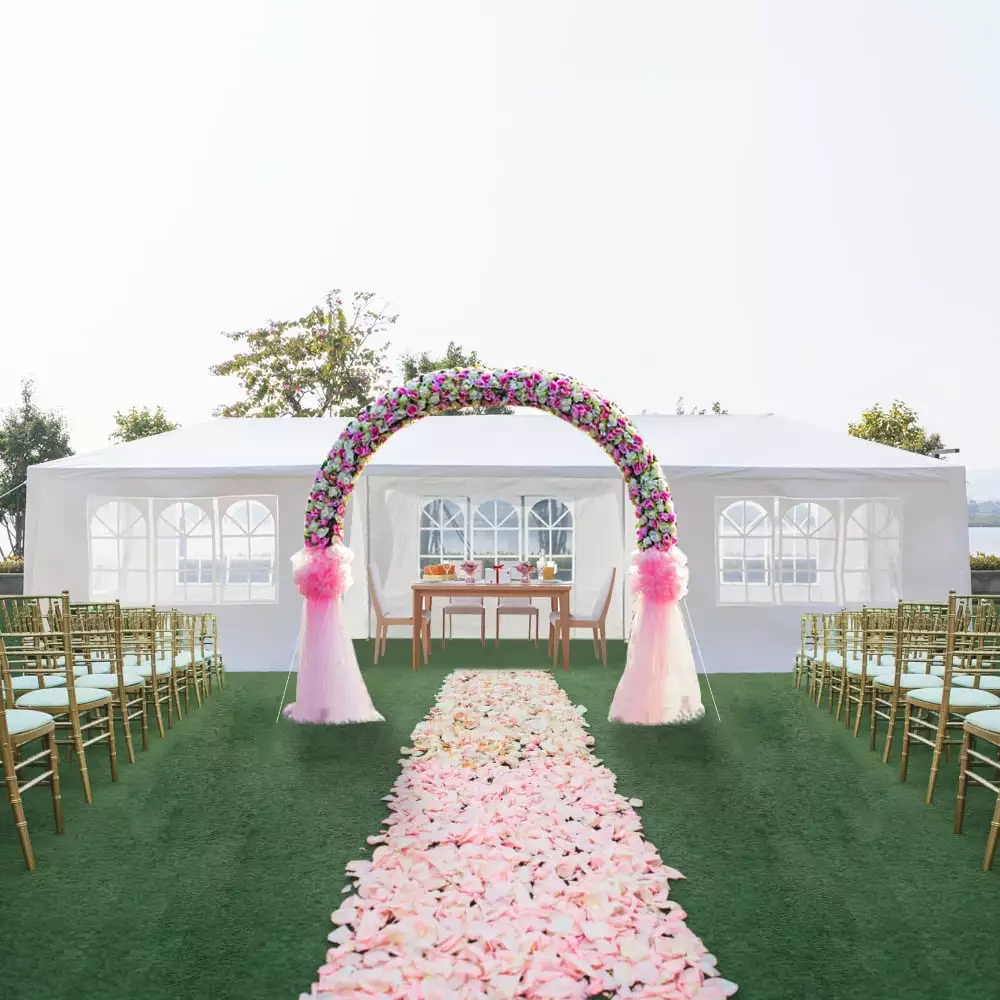 10x20 Outdoor Canopy Tent 6 Removable Sidewalls Two Doors Heavy Duty Party Wedding Tent White