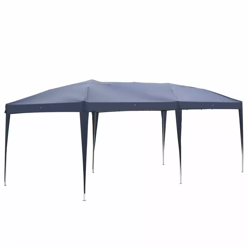 3x6m Waterproof Party Tent Spiral Tubes Wedding Camping BBQ Blue Four