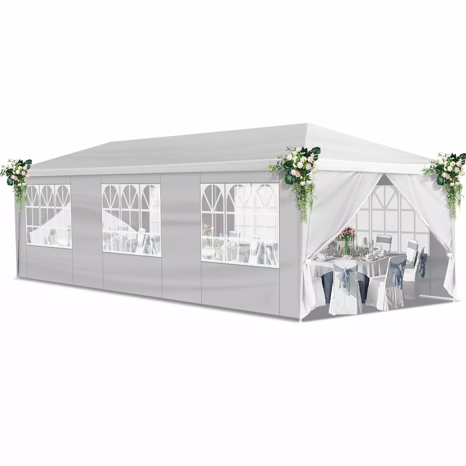Ktaxon 10' X 30' Canopy Tent 8 Side Walls Party Wedding Camping and BBQ Large Outdoor Shelter 10