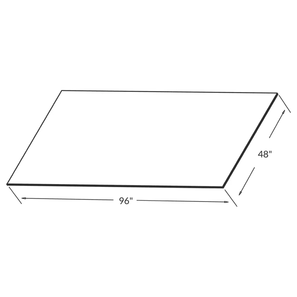 Back Panel Molding BP4896 Newport LessCare 96 . width 48 . height 0.125 . depth
