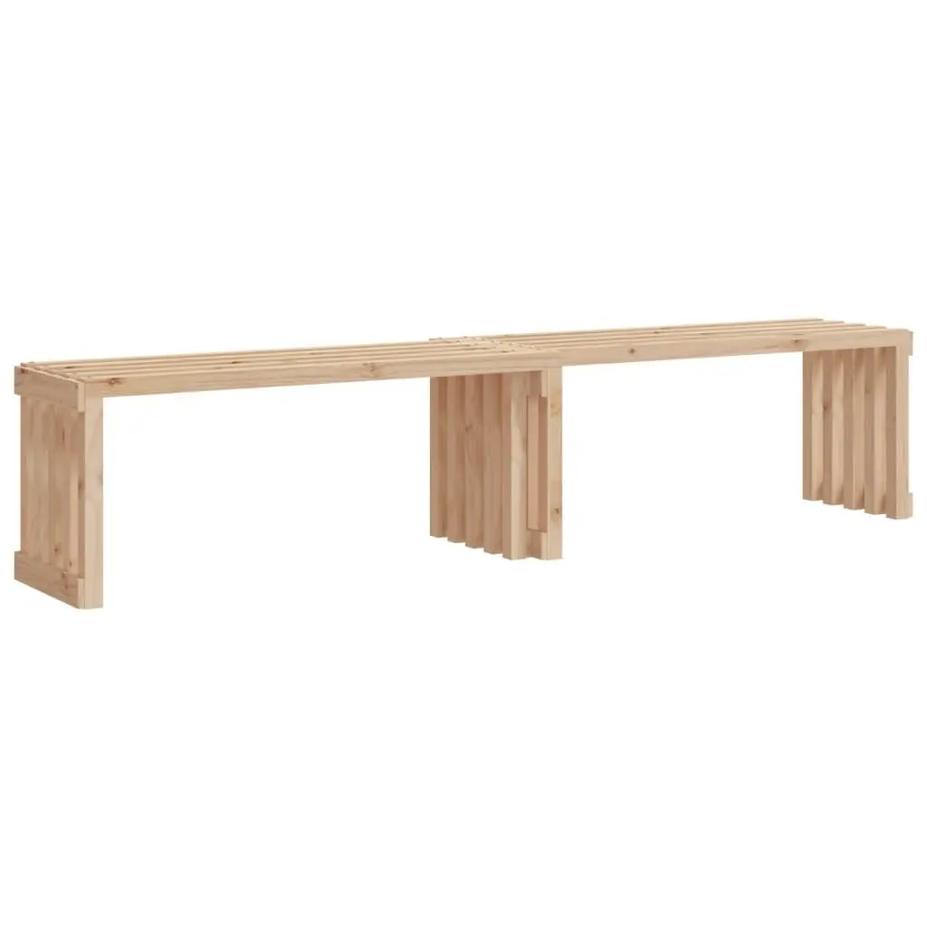 Patio Bench Extendable 83.7 Inch Solid Wood Pine Outdoor Garden Bench