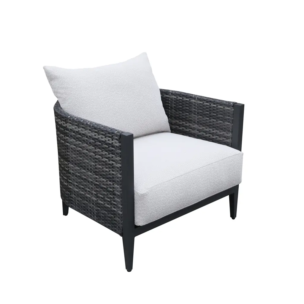 Luxury Outdoor Wicker Club Chair Cushion Set 2 Gabardine Green gathercraft