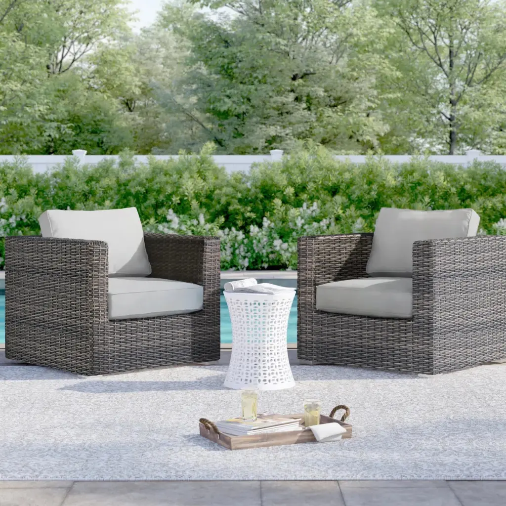 Comfort Ready Fully Assembled Patio Chair Plush Cushions lsi patio furniture