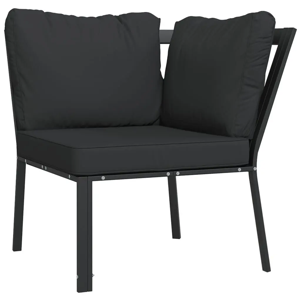 Patio Chair Gray Cushions 29.9x29.9x31.1 Inches Steel Outdoor Furniture