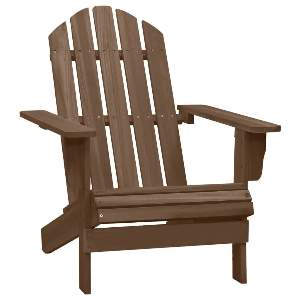 Patio Chair Wood Brown Outdoor Garden Chair Armrests