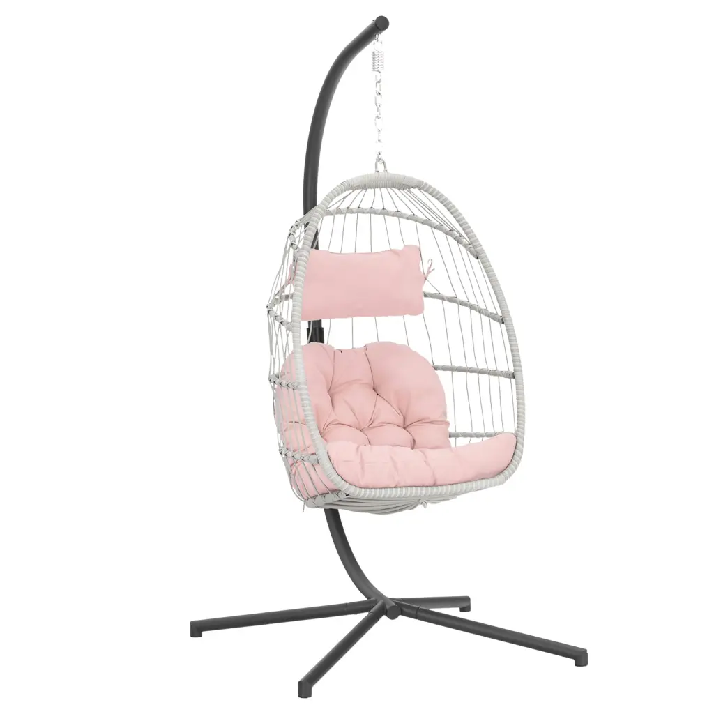 Outdoor Wicker Rattan Swing Chair Hammock Aluminum Frame sfl store-w349