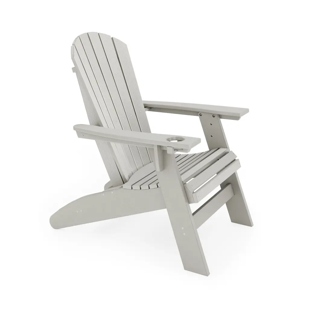 Dark Gray Adirondack Chair Robust Hdpe Poly Lumber Poolside Patio sopoly