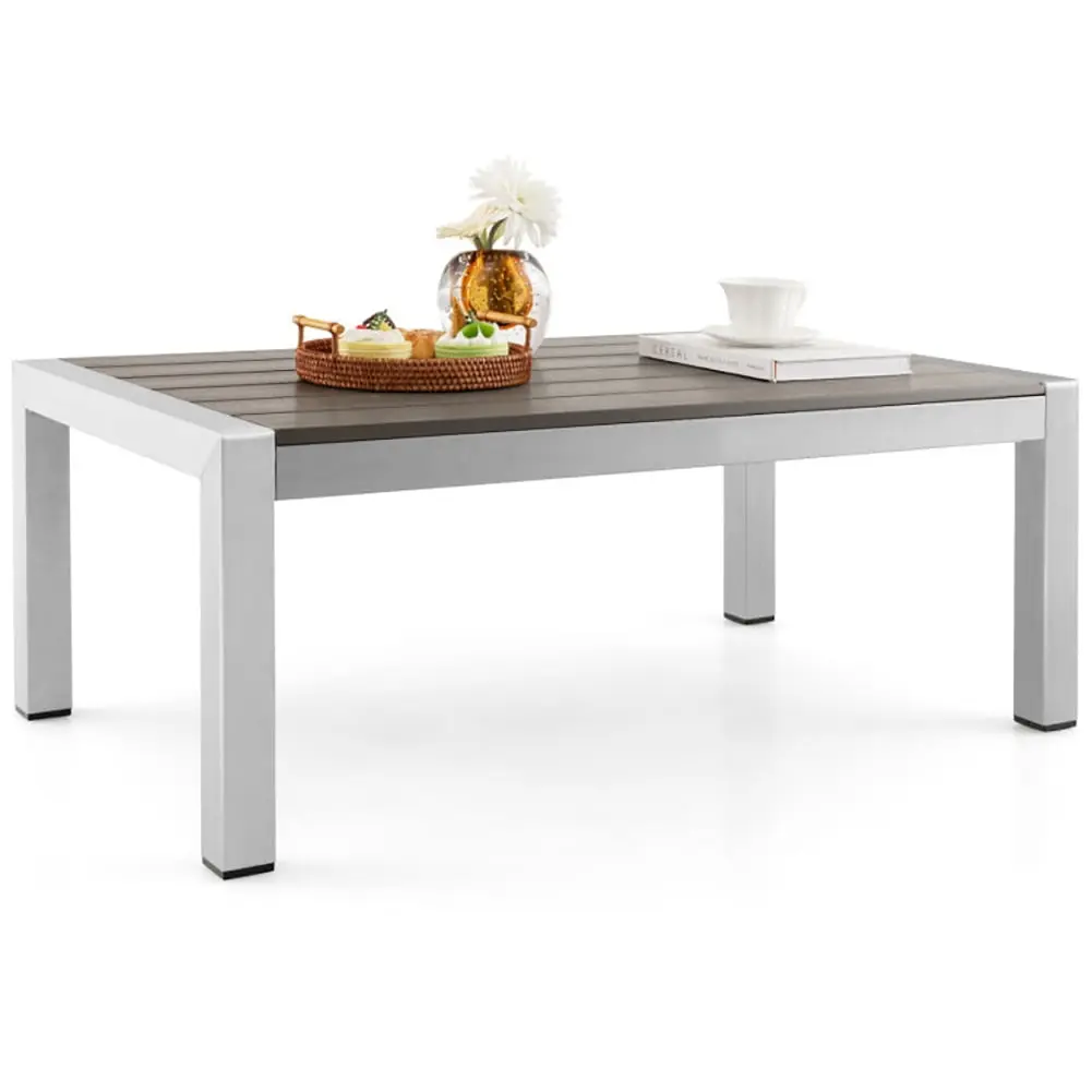 Kadyn End Tables Indoor Companion Patio Side Table Modern Rectangular Patio Coffee Table Gray