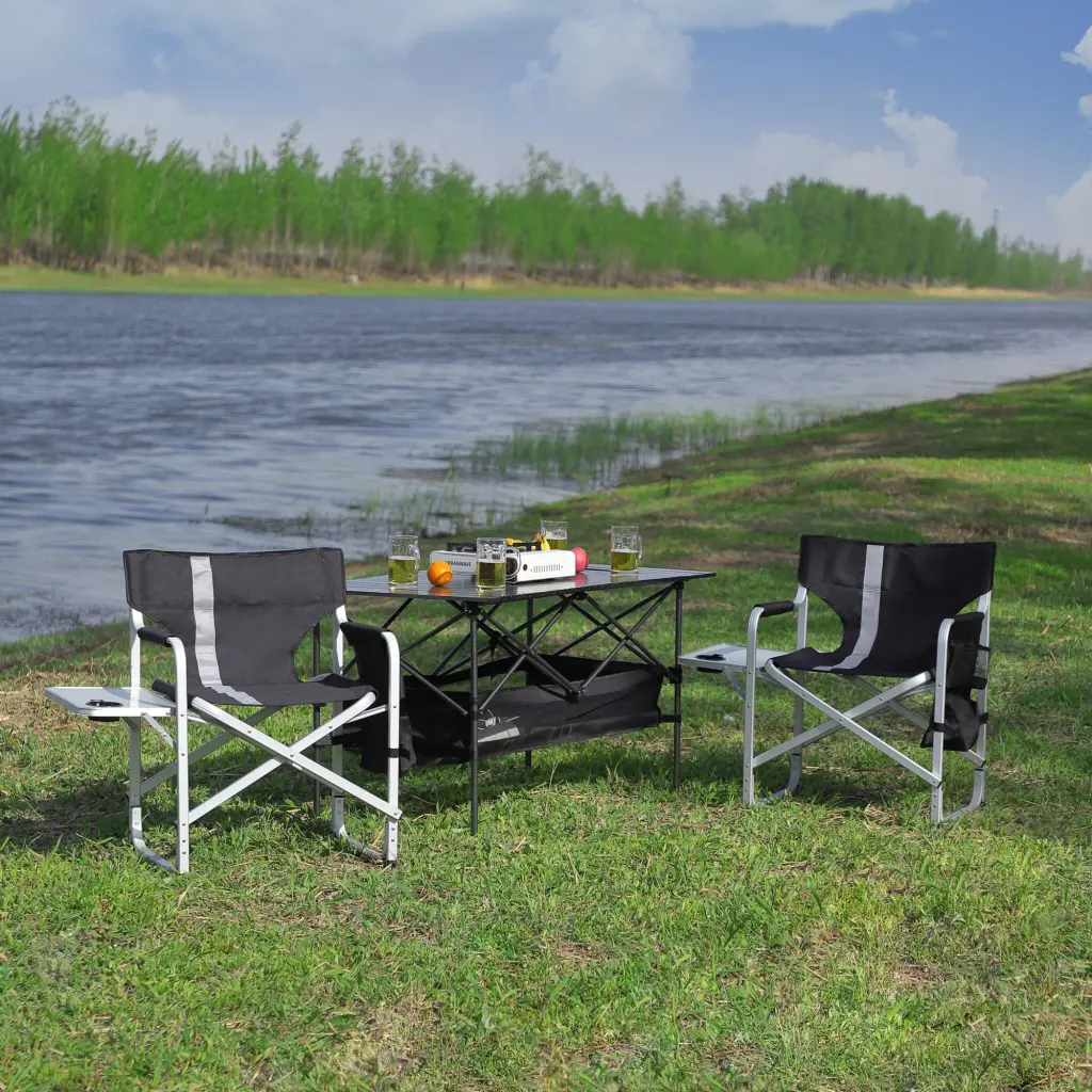 Set 3 Folding Outdoor Table And Chairs Indoor Outdoor Camping jws-w241