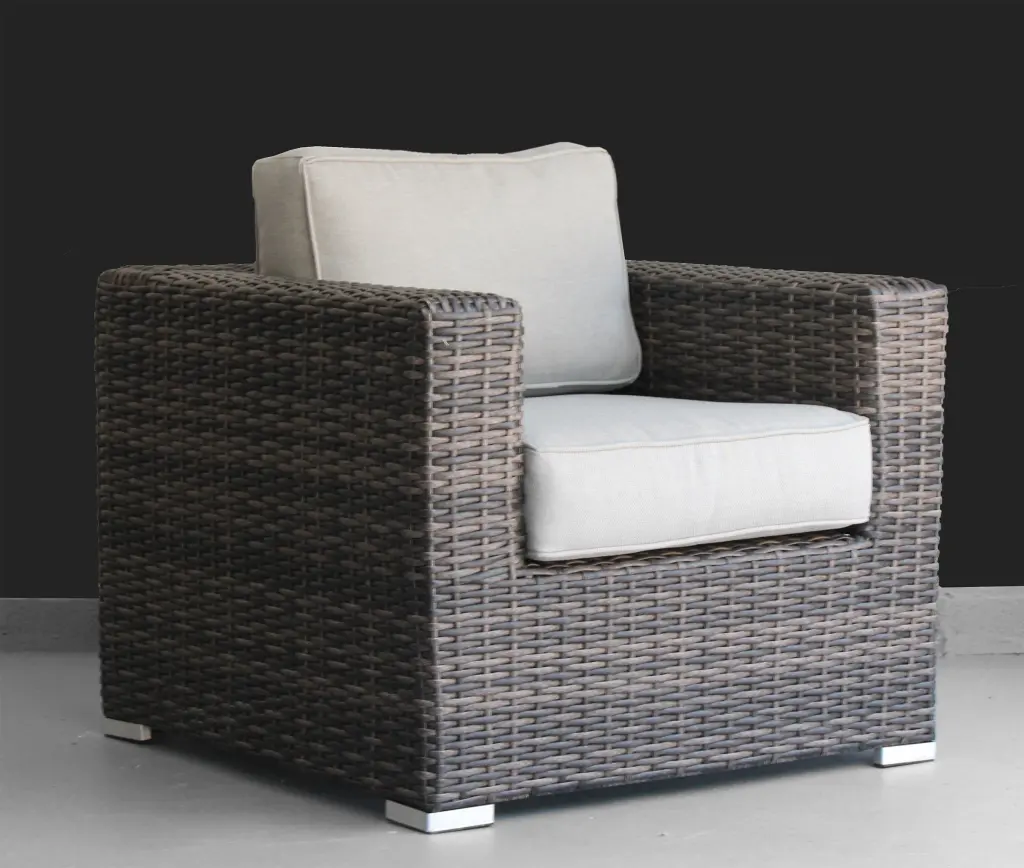 Rattan Wicker Fully Assembled 2 Person Seating Group Cushions Brown lsi patio furniture us local stock