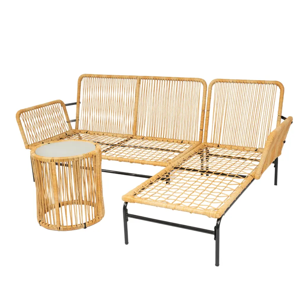 3 Piece Outdoor Patio Wicker Furniture Set Table And Chairs Garden eelifee