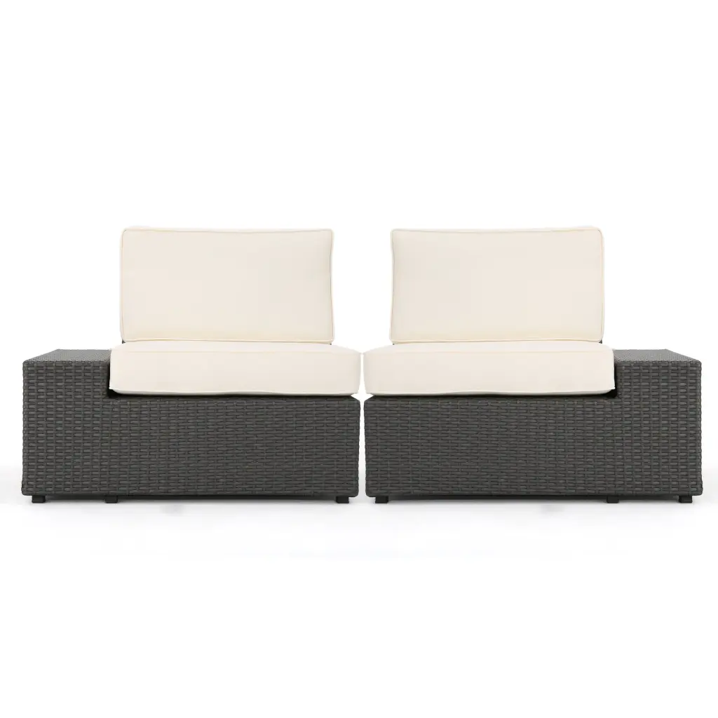 Santa Cruz 4-Piece Grey PE Rattan and Iron Outdoor Patio Furniture Set n828 canada