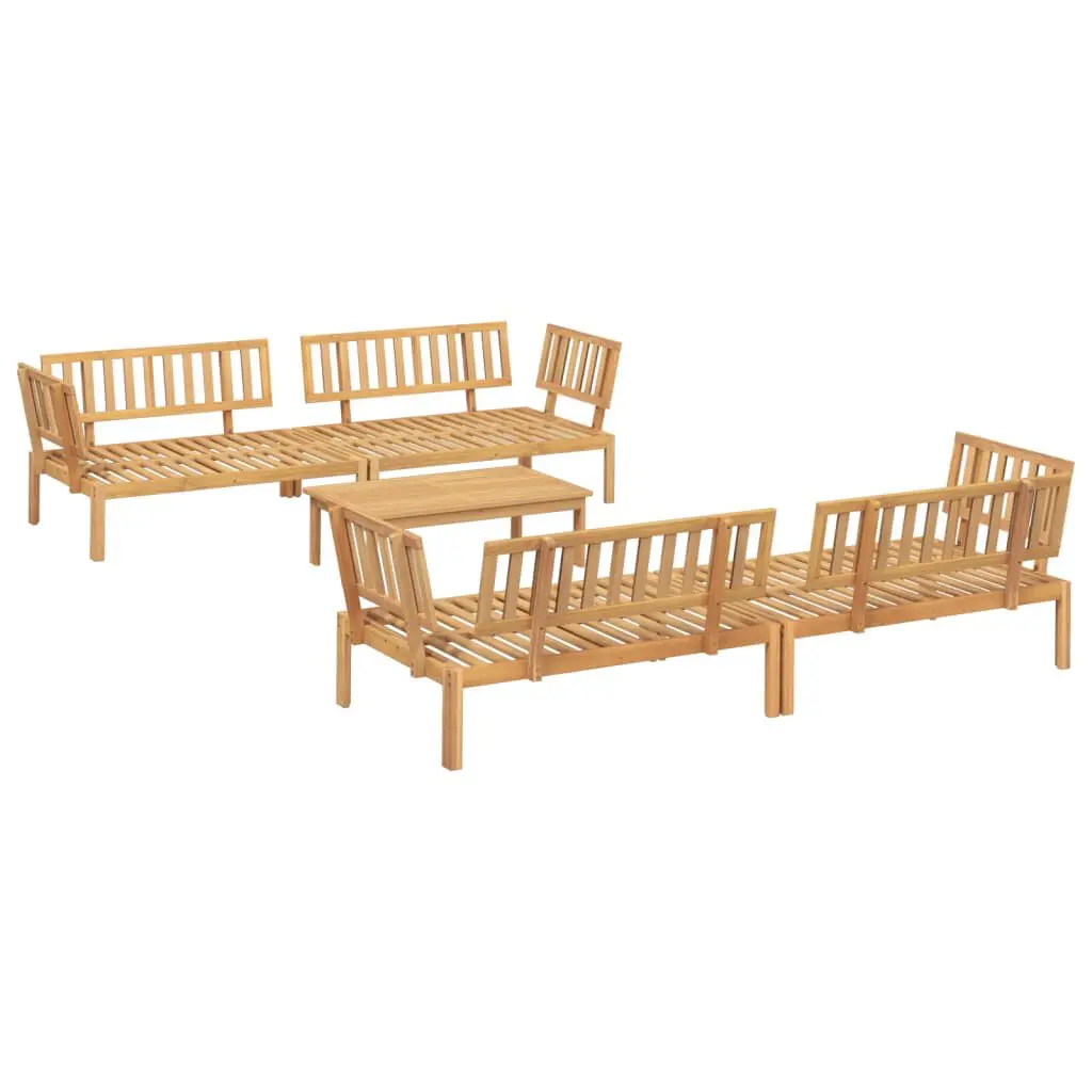 5 Piece Patio Pallet Sofa Set Solid Wood Acacia Outdoor Lounge Furniture