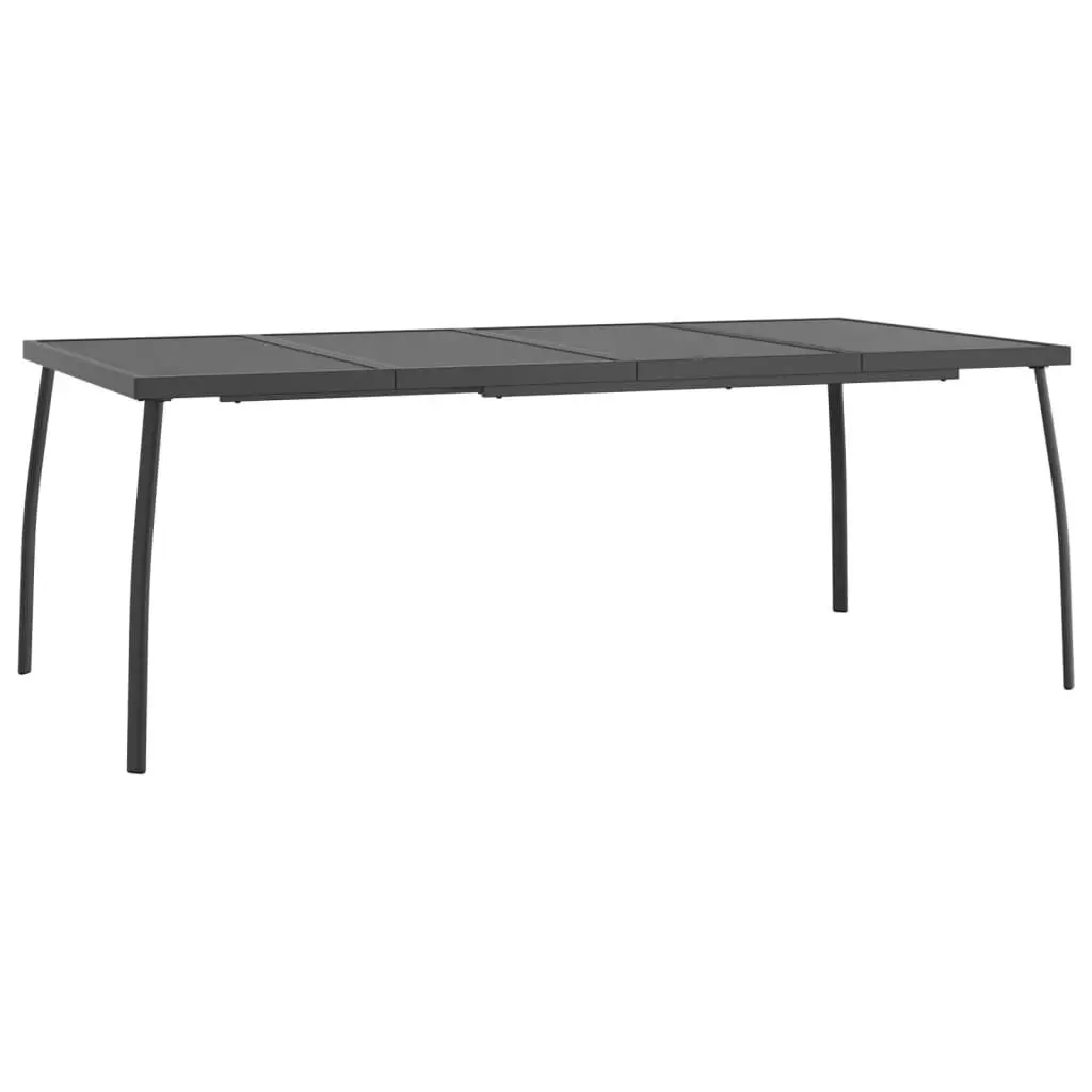 Patio Table Anthracite 78.7x39.4x28.3 Inches Steel Mesh Outdoor Dining