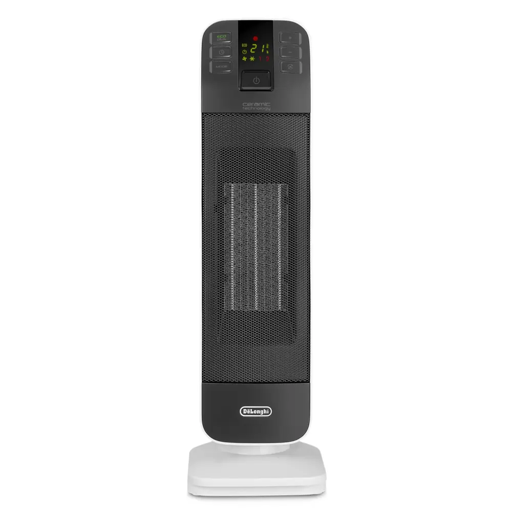 De'Longhi Bend Line, Remote controlled Ceramic Fan Heater 2kw, Numeric Control Panel, Anti Frost Frunction,Oscillating bas...