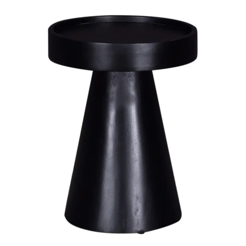 16 Inch Solid Wood Round Pedestal End Table Glam Living Room Side Table kanepe