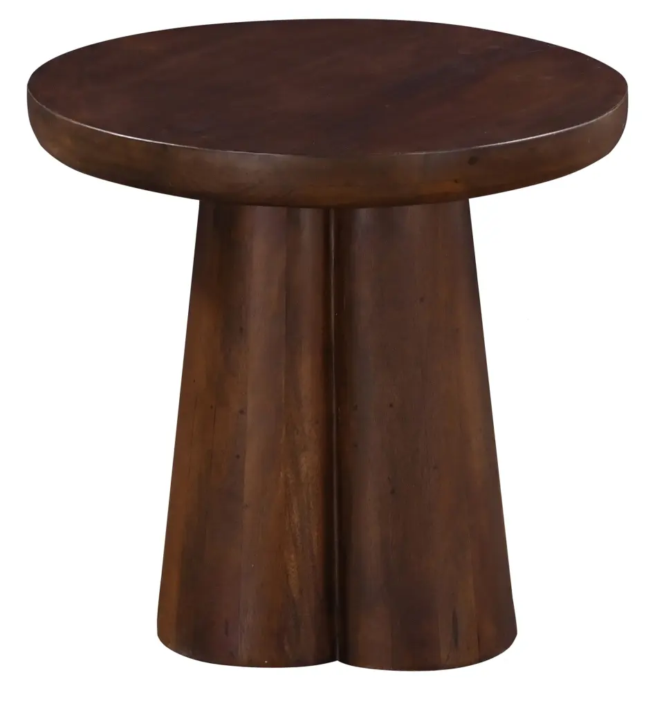20 Inch Solid Wood Round Pedestal Side End Table Chic Living Room Decor kanepe