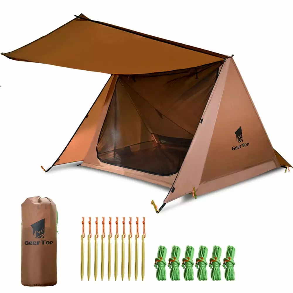 Geer Top Portable Windproof Picnic Tent Dual-Layer 2-Person Shelter Outdoor 150
