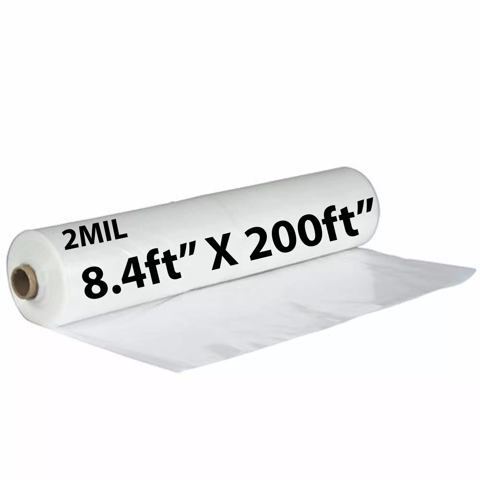 2Mil Clear LDPE Plastic Sheeting Tarp 8.4ft x 200ft Recyclable Waterproof Cover Construction DIY 12ft
