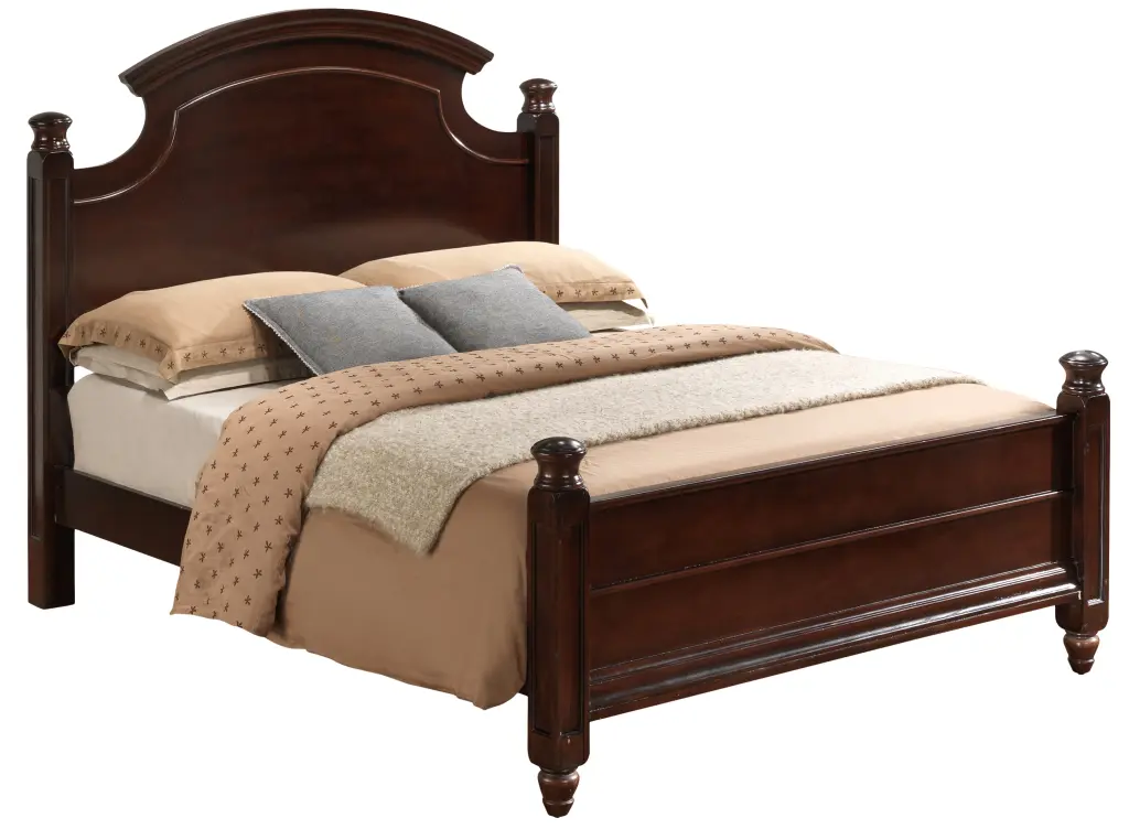 Summit G5950A KB King Bed 3 Boxes Cappuccino Beige Particle Board glory furniture