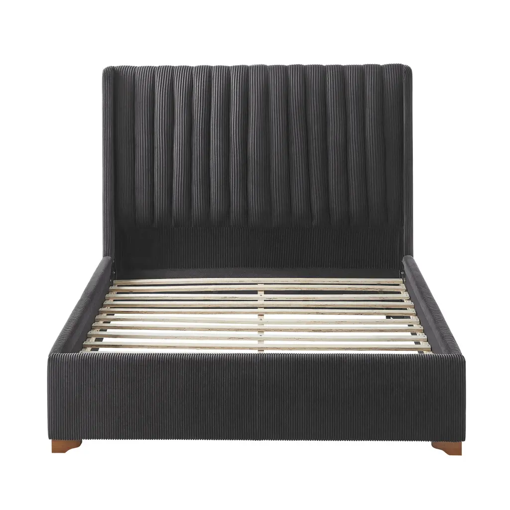 Full Size Modern Design Bed Frame Upholstered Queen Platform Bed Storage justone