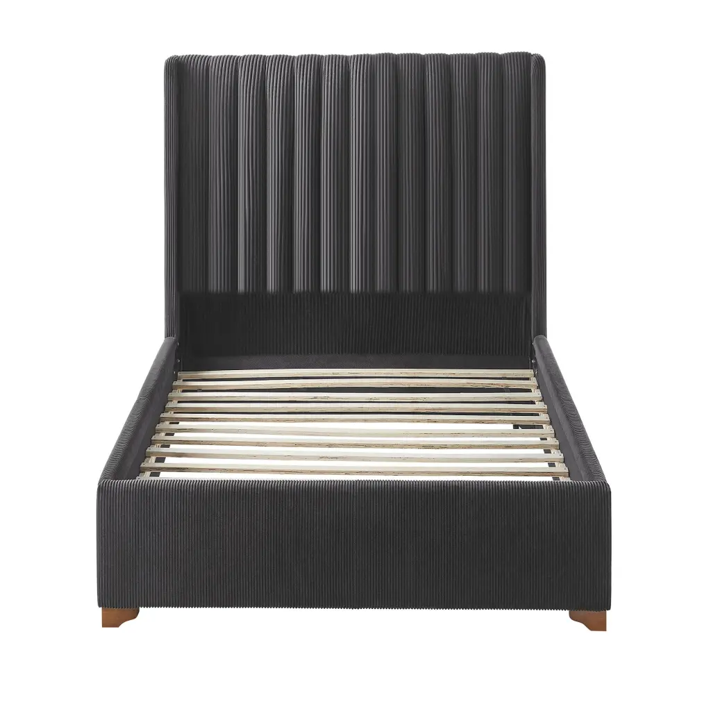 Twin Size Modern Design Bed Frame Upholstered Queen Platform Bed Storage justone
