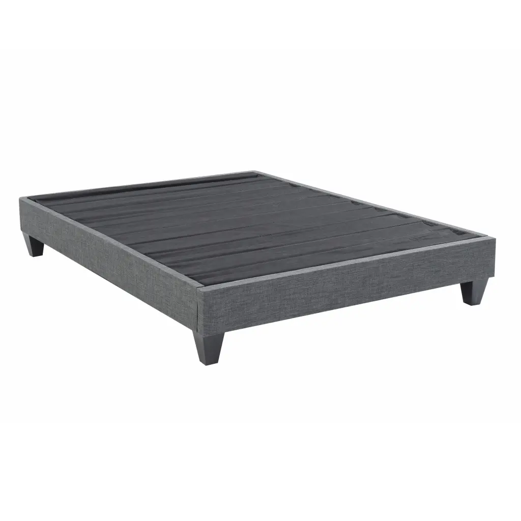 1Pc Contemporary Upholstered Platform Bed California King Linen Like Fabric kanepe