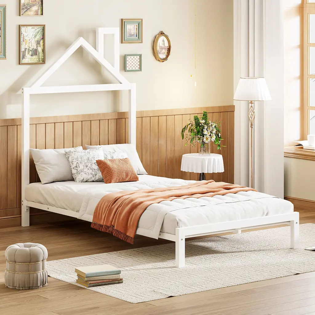 Twin Metal Platform Bed Houzz-Inspired Headboard Design White lucky world