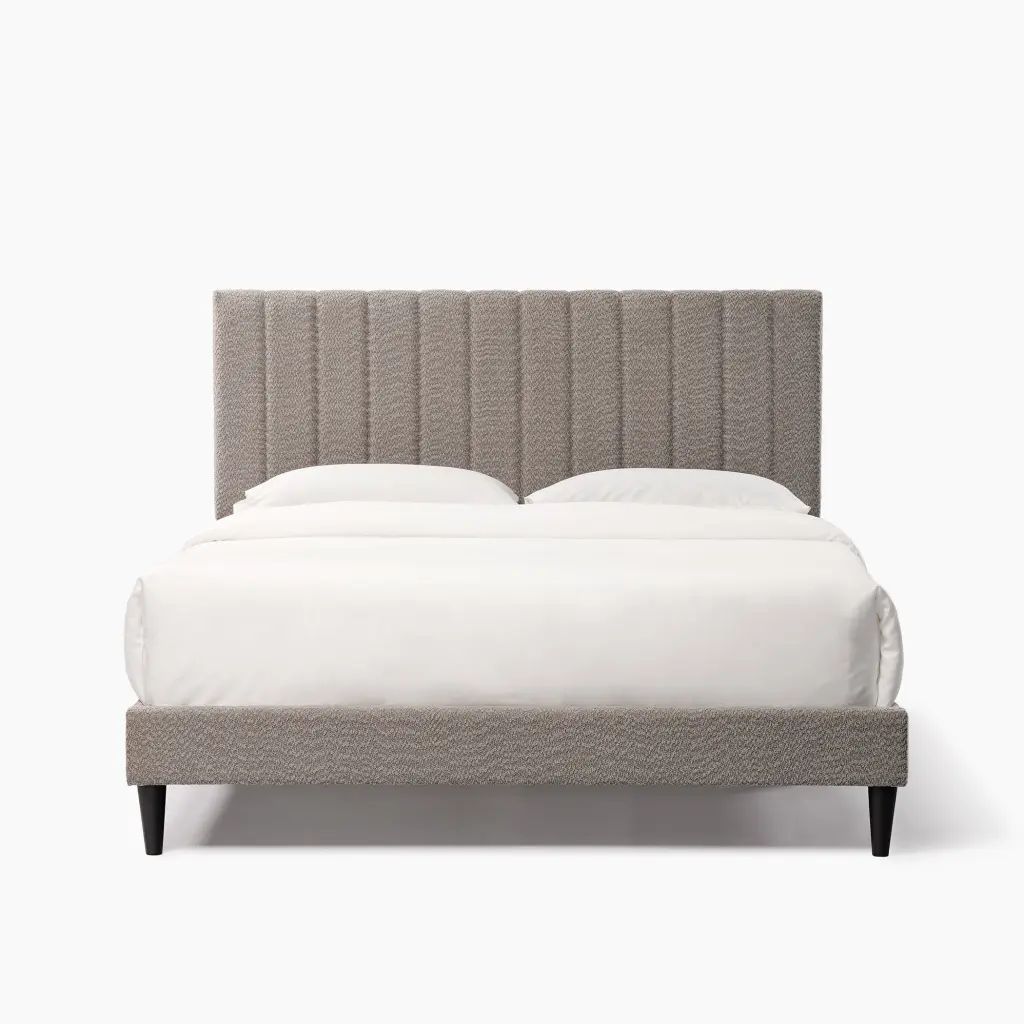 Dove Tufted Upholstered Platform Bed Tungsten Gray Queen Box Spring Not Included normsman