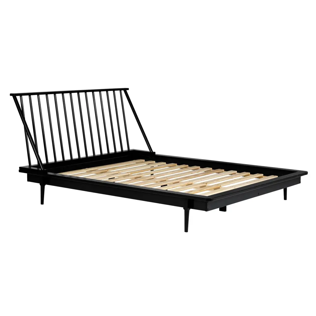 Mid Century Modern Solid Wood Queen Platform Bed Frame walker edison