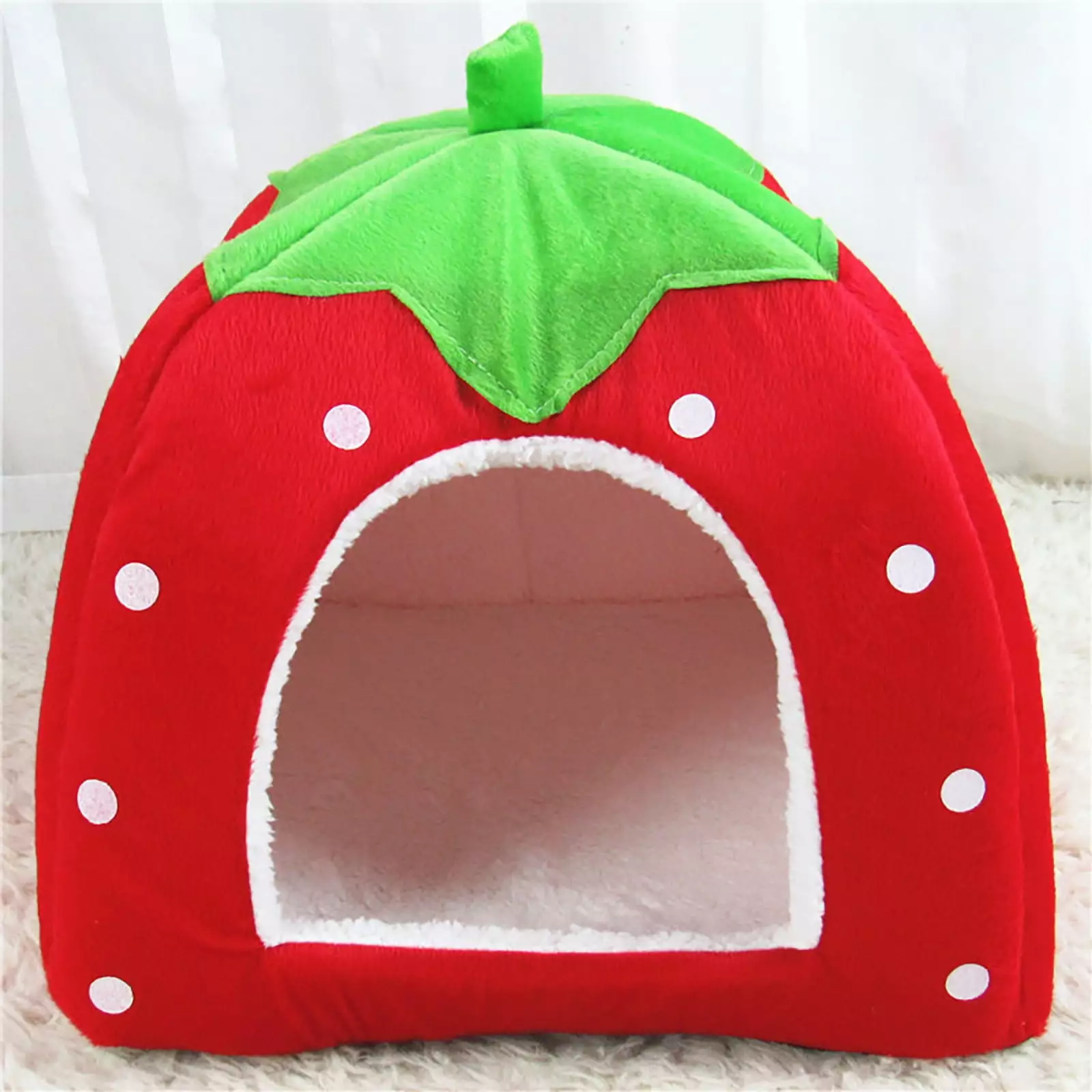 Weloille Winter Indoor House Padded House Folding Yurt Strawberry Tent S
