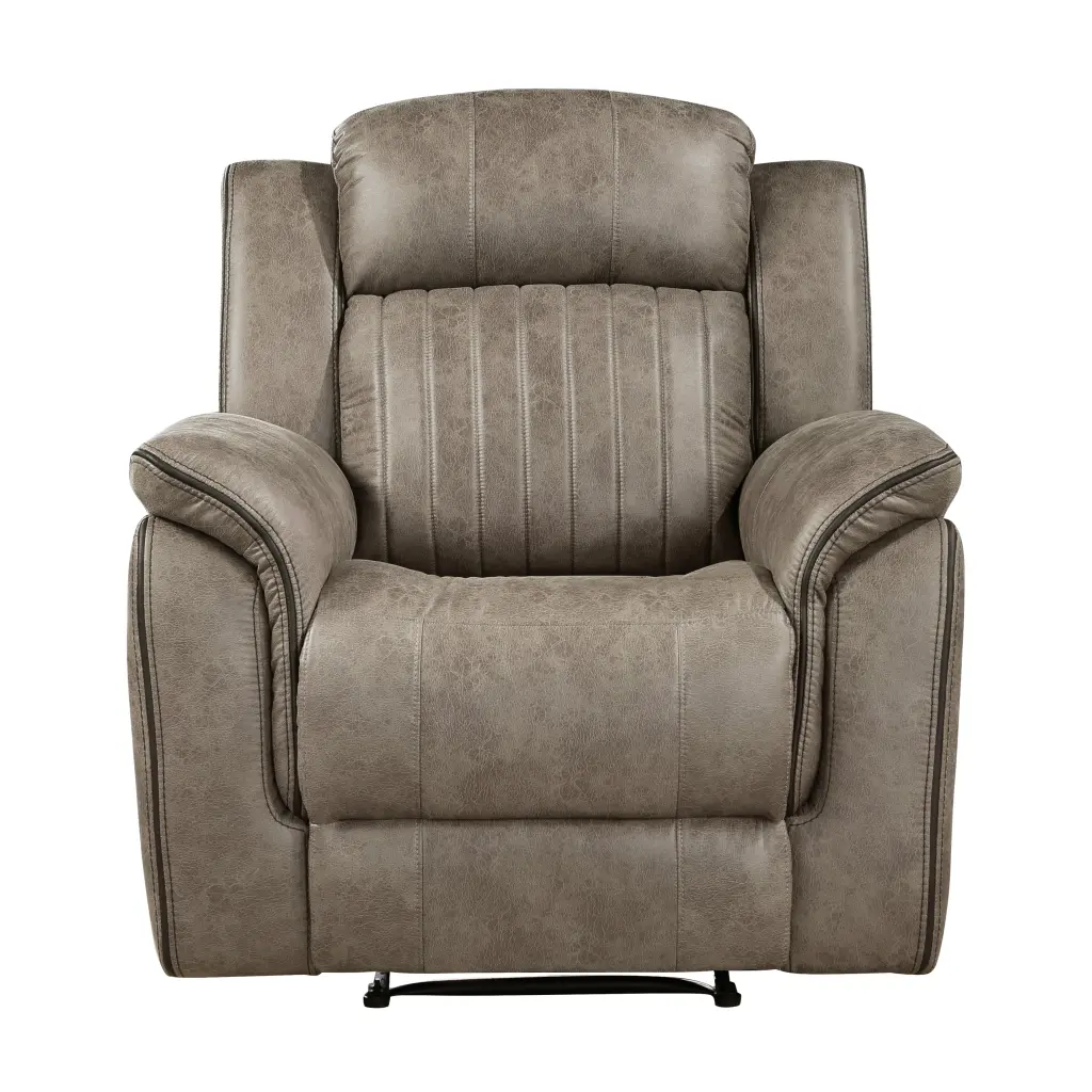 Timeless Sandy Brown Reclining Chair Plush Pillow Top Arms Relaxation kanepe