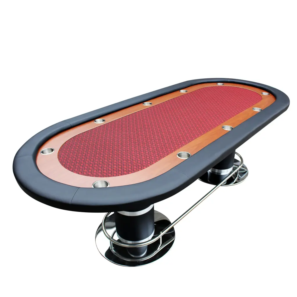 96 Inch 10 Player Poker Table Speed Cloth Felt Casino Style w2748
