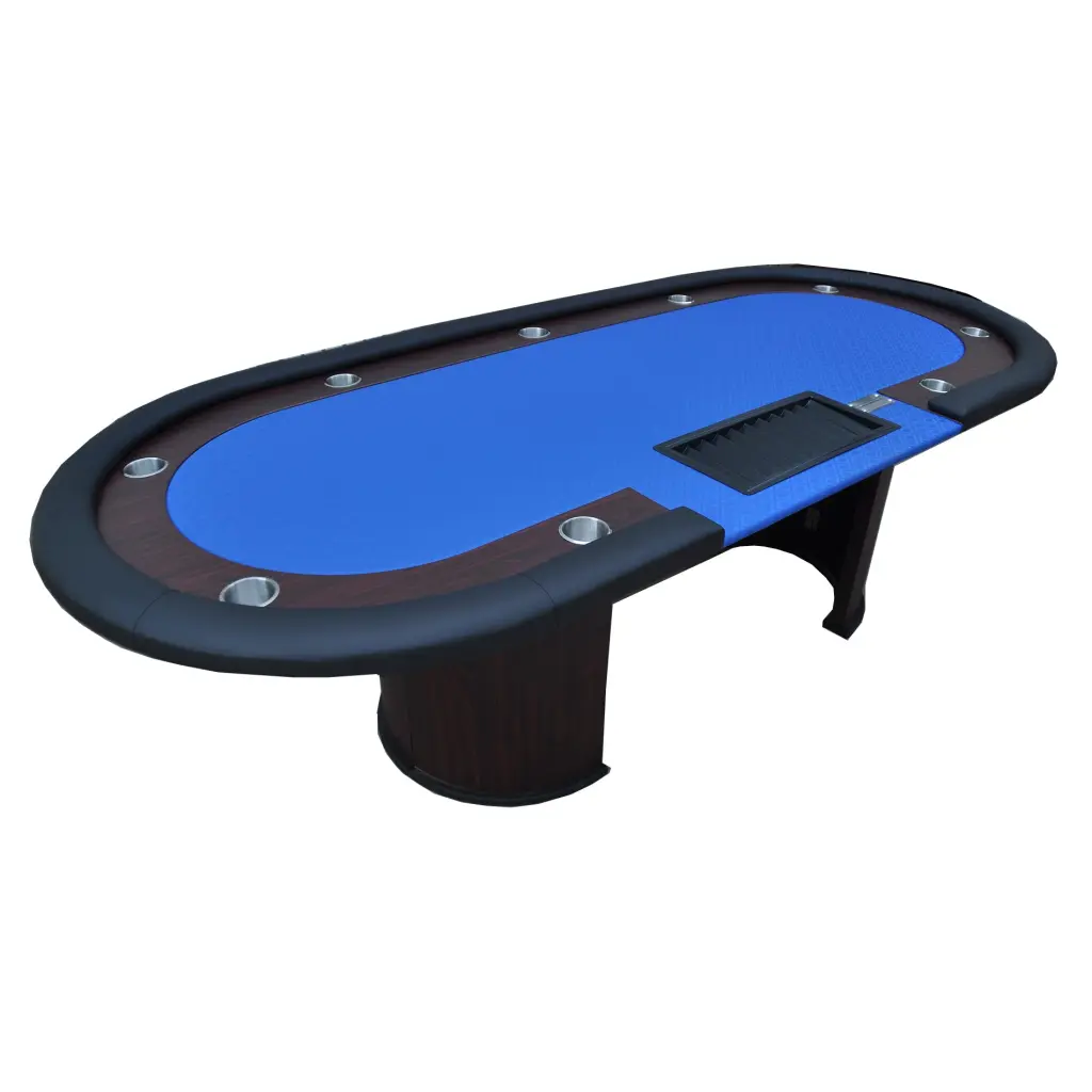 96 Poker Table Model 16367 U Influence Legs Drop Box Chips Tray Black w2748