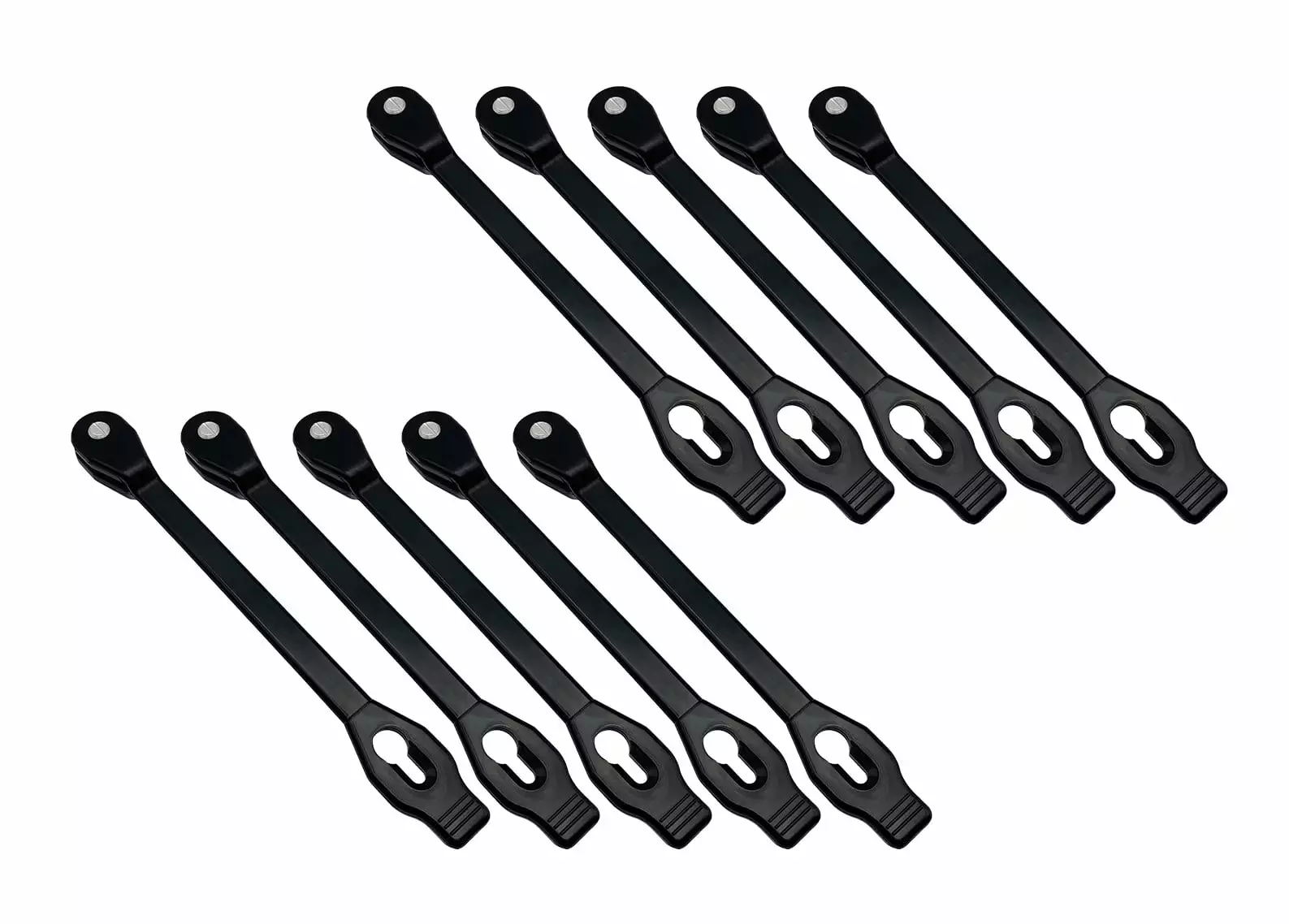 10 Pack Rubber Bungee Strap Tie Anchor Hookless Saw Bolt