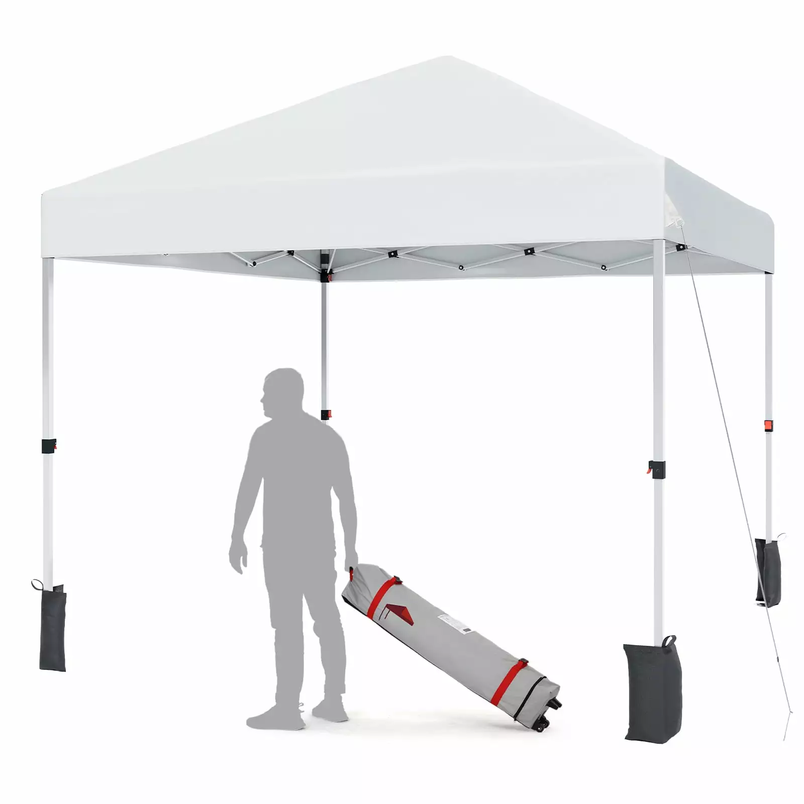 10x10ft Outdoor Portable Canopy Tent - Waterproof and UV Protection Adjustable Height 10